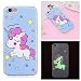 Produktbild iPhone 6 Plus / iPhone 6S Plus Hülle Handyhülle Schutzhülle, Nachtleuchtender grüner Glühen im dunklen Handy Etui Anti-Kratzer Anti-Staub Case Cover stoßsicherer Mobiltelefon-Kasten, Blaues Einhorn