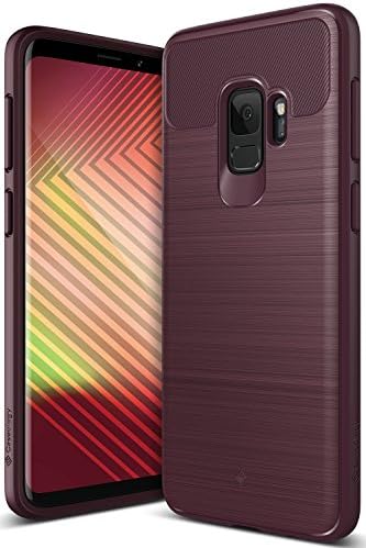 Caseology Galaxy S9 Case, [Vault Series] Slim Protective Shock Absorbing TPU Rugged Protection Textured Grip Burgundy for Samsung Galaxy S9 (2018) - Burgundy