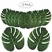 Produktbild AerWo 12pcs Big Size35X29cm Tropische Palme Blätter Tisch Mats Hawaiian Luau Party Beach Party Dschungel Strand Thema Party Dekorationen Tischdekoration Künstliche Palme Blätter