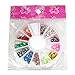 Veroda 3D Nail Art Fimo Slices Decal Decoration in Wheel Box Animal Shape