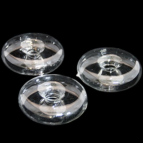 3 x Blütenring aus Klarglas für frische Blütenköpfe. Abstandhalter für frische Blumen.Maße Ø 7,5cm von Glaskönig - 2