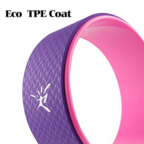 Yoga Wheel Yoga Rad mit Anleitung zur Verbesserung der Flexibilität bei Yogaübungen belastbar bis 474kg - 3