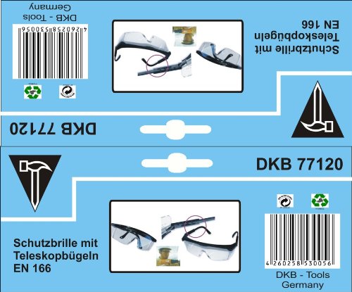 Schutzbrille Brille Arbeitsbrille Teleskopbügel Gesichtsschtz