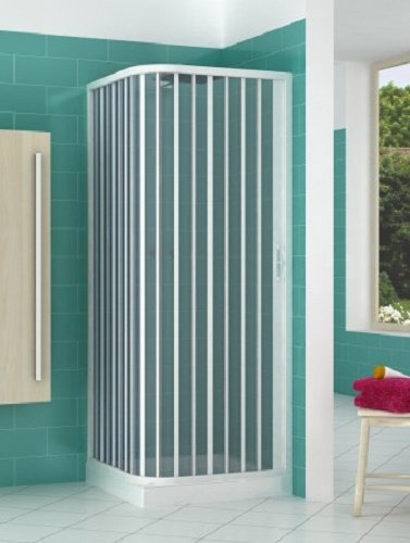 Box ducha 70 x 70 A Dos Lados a Fuelle Abertura Lateral De Pvc H185