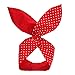 Sea Team Bows Red with White Polka Dots Double Wide Headwrap Cotton Headband