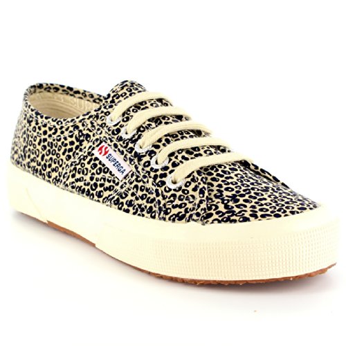 Womens Superga 2750 Leopard Print Lace Up Summer Plimsoll Low Cut Trainer UK 3-8