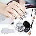 CINEEN 7 Colors Mirror Powder Set Nail Art Chrome Effect Nail Spell Mirror Metallic Nail Polish Effect Nail Art Additive Effect Pigment with dual head sponge eyeshadow applicators