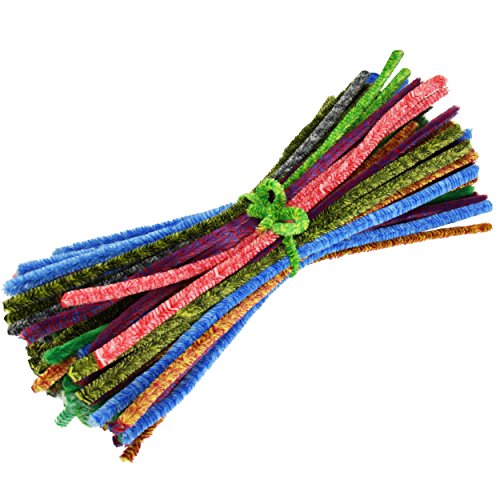 Pfeifenputzer meliert 100 Stück ✓ Basteldraht ca. 50cm / 500mm lang ✓ Biegeplüsch ca. 14mm dick ✓Pfeifenreiniger-Set beinhaltet wunderschöne bunte Farben ✓ melierter Chenilledraht hervorragend für kreative Bastelzwecke geeignet ✓ bunte Pfeifenputzer zu hübschen Figuren basteln / formen | trendmarkt24 – 22714 - 2