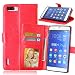 Produktbild Nancen Huawei Honor 6 Plus (5,5 Zoll) Lederhülle Neu Style Acht Farbe Weich PU Flip Case Ledertasche / Schutz Etui, Einfach Vintage Kollektion Karten Slot Foto Wallet Hülle Handy Tasche Zubehör
