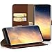 Produktbild EasyAcc Samsung Galaxy S8 Plus 6.2" Hülle Lederhülle Tasche Handyhülle mit Standfunktion Card Holder Kunstleder Brown