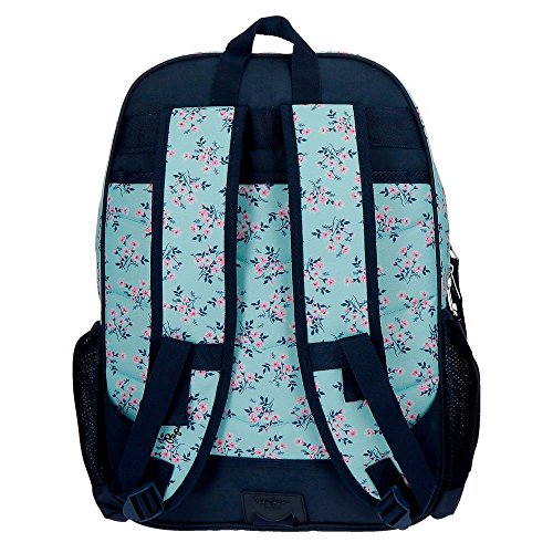Pepe Jeans Denise Cartable, 45 cm, 21.6 liters, Bleu (Azul)