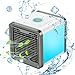Produktbild Luftkühler Mini Klimaanlage Ventilator ,USB Klimagerät 4 in 1 Raumluftkühler, Luftbefeuchter, Difusser und Luftreiniger Tragbarer Tischventilator 7 Farben LED Nachtlicht.
