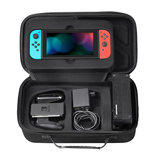 MoKo Nintendo Switch Case - Portable Tragetasche Reisetasche Schutzbox Schutzhlle Hlle Schutztasche mit Handgriff und Reiverschluss fr Gaming Nintendo Switch 2017, Schwarz MoKo Nintendo Switch Case - Portable Tragetasche Reisetasche Schutzbox Schutzhlle Hlle Schutztasche mit Handgriff und Reiverschluss fr Gaming Nintendo Switch 2017, Schwarz