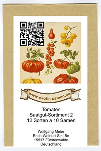 Samen – Saatgutsortiment 2 – Set – Mix – Mischung – historische, samenechte Tomatensorten – 12 Sorten á 10 Samen - 2