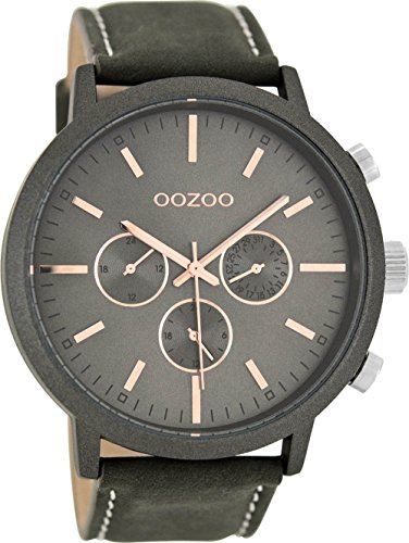 Oozoo Herrenuhr mit Lederband 48 MM Dunkelgrau/Dunkelgrau C8237 Oozoo Herrenuhr mit Lederband 48 MM Dunkelgrau/Dunkelgrau C8237