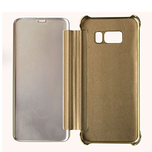 Aursen - Funda Samsung Galaxy S8  Espejo Clear View Cover Case - Oro