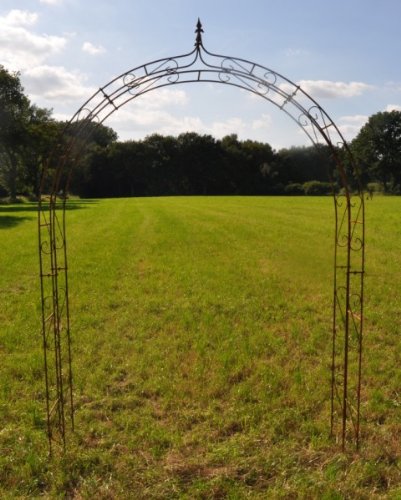 Rosenbogen aus Metall in 10mm Massiveisen! Breite: 200cm Rost / Roheisen