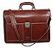 Produktbild Aktentasche Leder Damen Herren große Leder-Tasche Herren-Tasche Dokumententasche Arbeitstasche Notebook-tasche Laptop-tasche bis 15.6 Zoll Schultertasche Umhängetasche Tasche Echt-Leder braun 2032