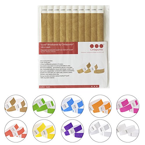 Cintapunto® - Pulseras Tyvek de 3/4