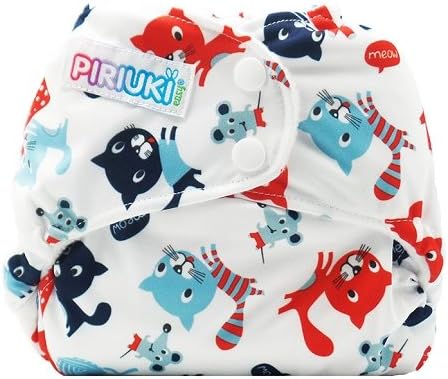 Piriuki Easy All in Pocket Diaper (Universal, Meow Meow)
