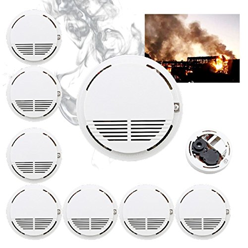 Hengda® 8X Smokemelder Rauchwarnmelder CE RoHS nach EN Alarm Feuermelder Melder Rauchmelder