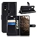 Produktbild MARR Lederhülle Moto One Vision Flip Hülle Moto One Vision Wallet Case Handyhülle PU Leder Tasche Schutzhülle für Moto One Vision/Moto P40 (Schwarz)