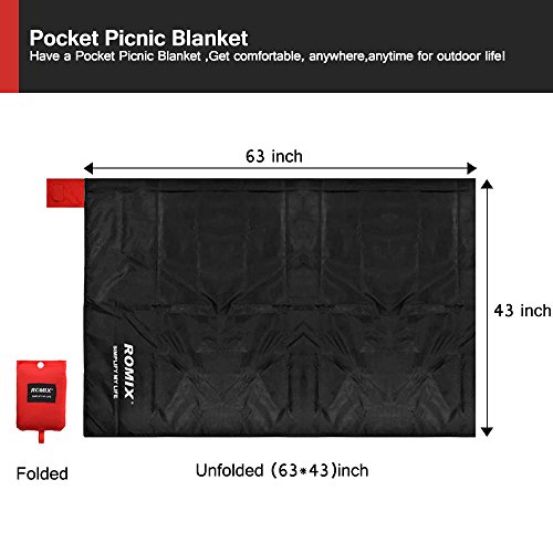 Tasche Picknick Decke, Olycism Geringes Gewicht Tragbare Wasserdicht Faltbare Picknickdecke für Draussen/Strand/Reisen/Camping/Wandern (3.6×5.2 ft) - 2
