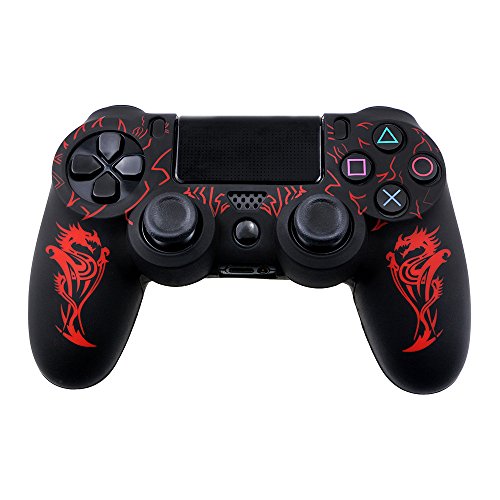 Preisvergleich Produktbild Playstation 4 Silikonhülle mit rotem Drachen (1) / PS4