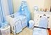 Stunning Baby Cot/Cot Bed Canopy Drape/ Mosquito Net Big 320cm and Holder (BLUE)
