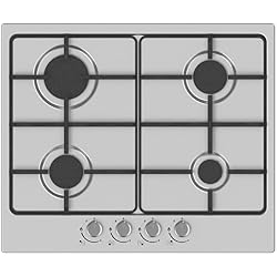Hudson Table Plaque de Cuisson 4 feux Gaz - HTG 640 I - à poser - En émail gris - très haute résistance (510 x 580 x 40 mm),