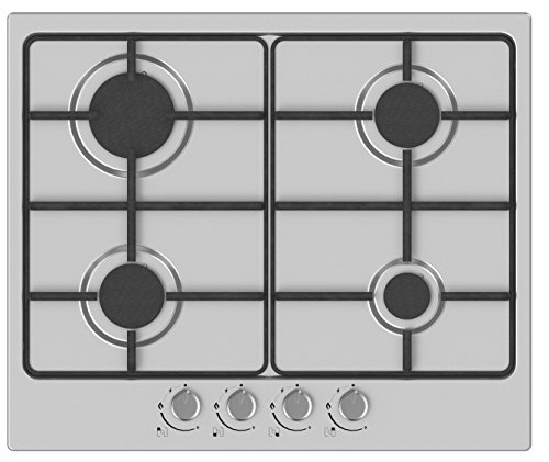 Hudson Table Plaque de Cuisson 4 feux Gaz - HTG 640 I - à poser - En émail gris - très haute résistance (510 x 580 x 40 mm),