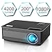 Produktbild WiMiUS Beamer, 4000 Lumens Full HD 1080P Video Projektor LED Heimkino mit 200 Zoll Projektionsgröße, 5000 Stunde, LCD Beamer Multimedia Unterstützung mit HDMI-Kabel (Schwarz)