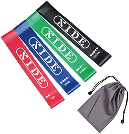 Exercise Resistant Loop Bands XiDe Stretch Workout Bands Elastic Fitness Bands form Natural Latex Exercise Band Set with Different Resistance Levels Training Body Legs Glutes Butt Improving Mobility Strength Physical Therapy Equipment for men or women Crossfit Yoga Rehab Pilates