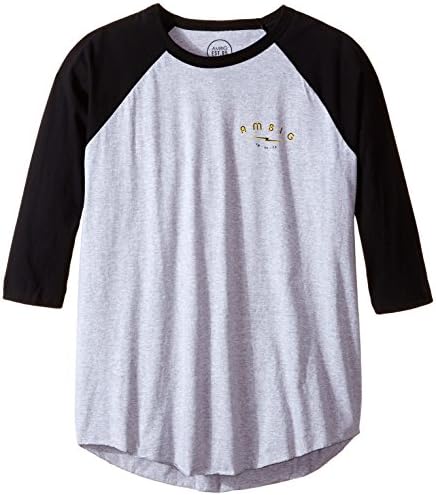 AMBIG Men's Bolt Thrower Raglan T-Shirt, Heather Grey, 2X-Large