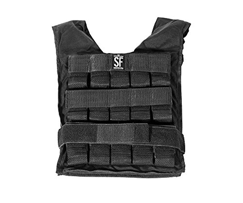 Suprfit Monster Gewichtsweste | Fitness-Weste | Weighted Vest | Training Weste | Krafttraining Laufen Joggen Fitness Crossfit | Schwarz | 30 kg - verstellbar
