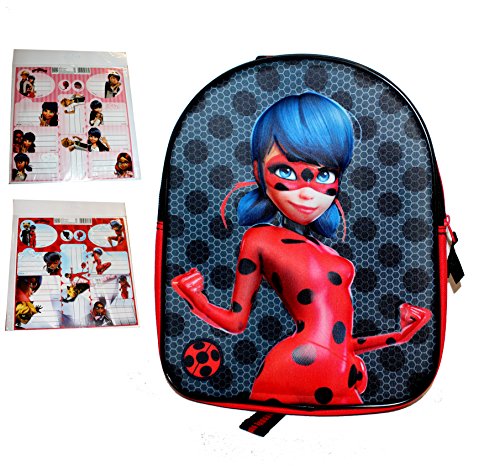 Preisvergleich Produktbild Vadobag Miraculous Ladybug Mädchen 3D Kinderrucksack Plus 24 Sticker
