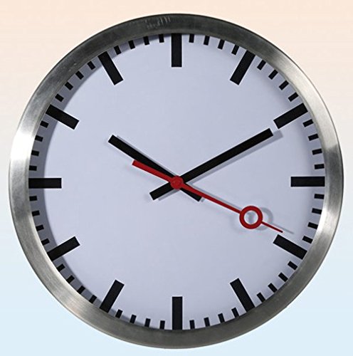 Preisvergleich Produktbild Bahnhofsuhr Metall 35 cm