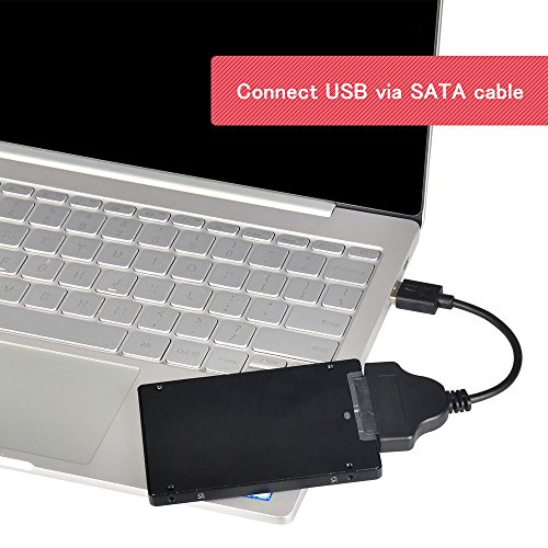 ELUTENG mSATA SSD Gehäuse 6Gbps mSATA auf 2,5″ SATA Adapter für 30x50mm mSATA SSD Festplatten geeignet für Notebook/Laptop und Desktop-PC mSATA SATA Konverter Adapter - 3