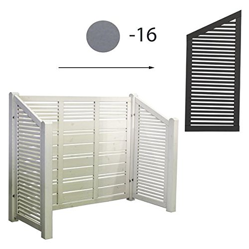 Preisvergleich Produktbild Plus 16630-16 Silence Mülltonnenabtrennung 194x82x140 / 110 cm (LxBxH) antrazitgrundet, anthrazit farbgrundiert