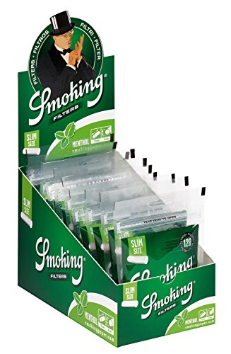 Smoking Filter Menthol Slim Size Zigarettenfilter Aromatisiert 1 Box (10x 120)