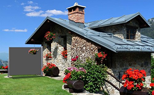 Nemaxx SCA160 Seitenmarkise 160×300 cm – idealer Windschutz Sonnenschutz Sichtschutz – Markise grau – nach DIN EN13561 - 10
