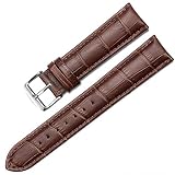 Leder Uhrenarmband Uhrenarmbänder - 18 mm bis 22 mm Wasserdicht Hochwertige Uhrenarmband Ersatz für Daniel Wellington Dw Uhrenarmband Tissot Seiko Omega Uhr Zubehör (22mm, Braun)