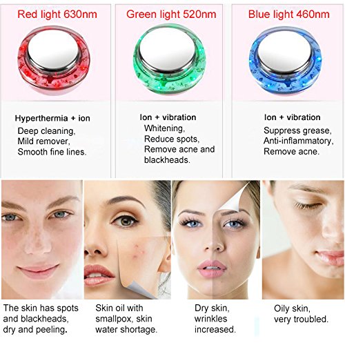ARINO Ultraschallgerät für Gesicht Kosmetisches Ultraschallgerät Tragbare Gesicht Massagegeräte, Gesichtsbehandlung Hautverjüngung durch ION und Photon, Anti Falten Anti-Aging und Akne Muttertagsgeschenke - 5
