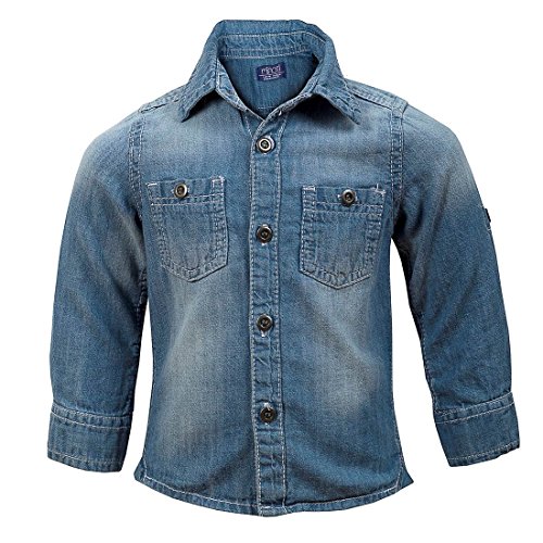 Minoti Baby & Toddler Boys Classic Blue Denim Long Sleeved Shirt (18-24 months)