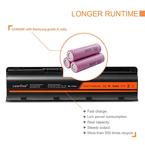 LENOGE Hochleistung Ersatz Akku Laptop Batterie Für HP G32 G42 G42t G56 G62 G72 G4 G6 G6t G7 Mu06 Mu09 10.8V 5200mAh Compaq Presario CQ32 CQ42 CQ43 CQ56 CQ62 Pavilion dm4 dv3 dv4 dv5 dv6 dv7 series - 6