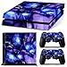 Produktbild Aufkleber Superb PS4 Haut Vinyl Bunte Aufkleber Aufkleber Aufkleber für Playstation 4console x 1 und der Controller x 2 (Interstellares Blau)