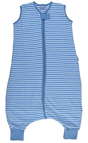 Schlummersack Baby Sommerschlafsack mit Füssen 0.5 Tog - Blue Stripes - erhältlich in 5 verschiedenen Grössen