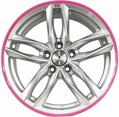 'Set of 4 Alloy Wheel Rims With Alloygator Pink – Pink/Sizes (13 ")/Hochschlagfest/Plastic/Protects/enhance/improve/Optics Mounted Easily Improve Rings/Anti Scratch/Sturdy/Durable/Satisfaction/Available in different colours. Made in the UK/England/Rim Guard Assembly Set Rings Rim Guard/Wheels Rims