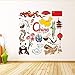 Produktbild Kyzaa China-Illustrations-Reise Das Wort-Grenzstein-Wand-Aufkleber-Hochzeits-Dekor-Vinyl-Wasserdichte Wand-Aufkleber-Tapeten-Wand-Abziehbild