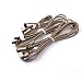 Produktbild Interesting® Micro USB geflochtenes doppeltes L 90-Grad-Kabel 2A schnelles Ladegerät-Datenkabel für Samsung Android (1m + 2m + 3m / 3er Pack/Gold)